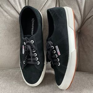 Superga 2750 Cotu Black Suede Sneaker Size 10